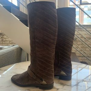 BRAND NEW Stuart Weirzman Raceway suede boots
